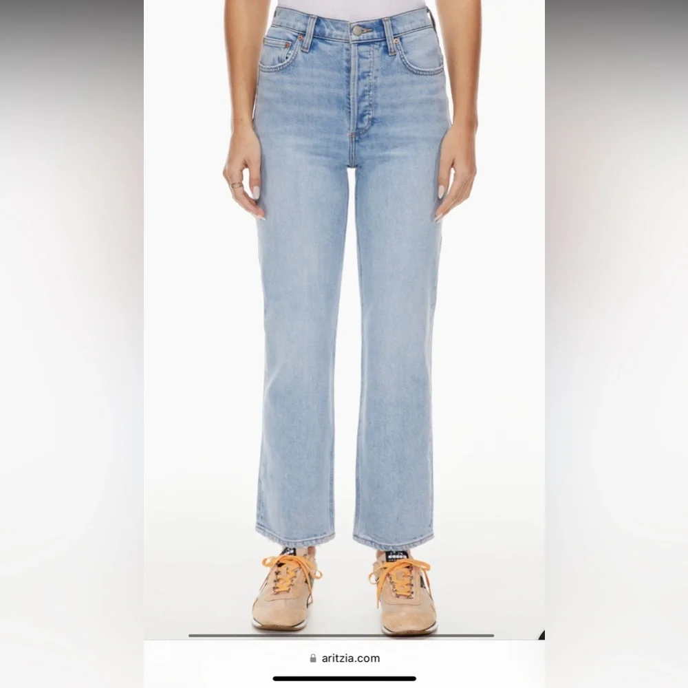 ARITZIA DENIM FORUM ARLO BLONDIE BLEU SIZE 24. WORN ONCE. - Picture 5 of 6